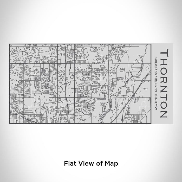 Rendered View of Thornton Colorado Map Engraving on 17oz Stainless Steel Insulated Cola Bottle