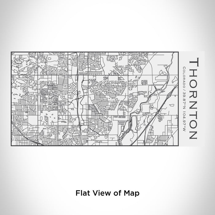 Rendered View of Thornton Colorado Map Engraving on 17oz Stainless Steel Insulated Cola Bottle in White