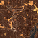 Thornton Colorado Map Print in Ember Style Zoomed In Close Up Showing Details