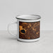 Left View Custom Thornton Colorado Map Enamel Mug in Ember