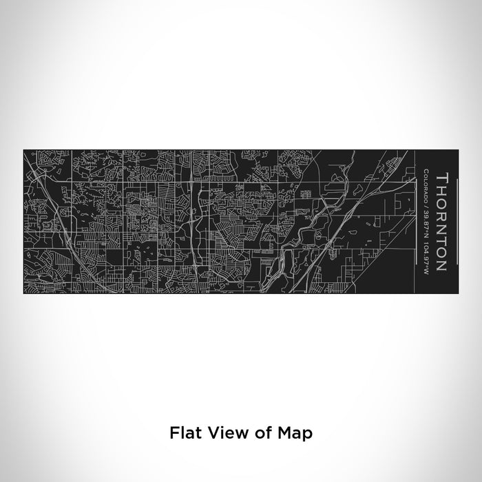 Rendered View of Thornton Colorado Map Engraving on 10oz Stainless Steel Insulated Cup with Sliding Lid in Black