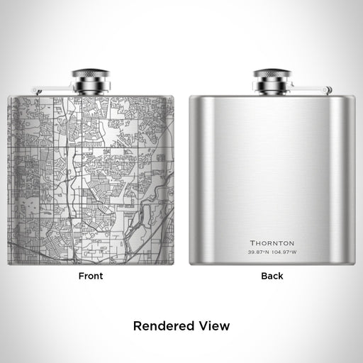 Rendered View of Thornton Colorado Map Engraving on undefined