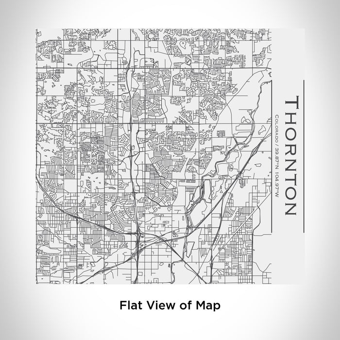 Rendered View of Thornton Colorado Map Engraving on 17oz Stainless Steel Insulated Tumbler in White