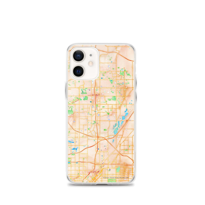 Custom Thornton Colorado Map iPhone 12 mini Phone Case in Watercolor