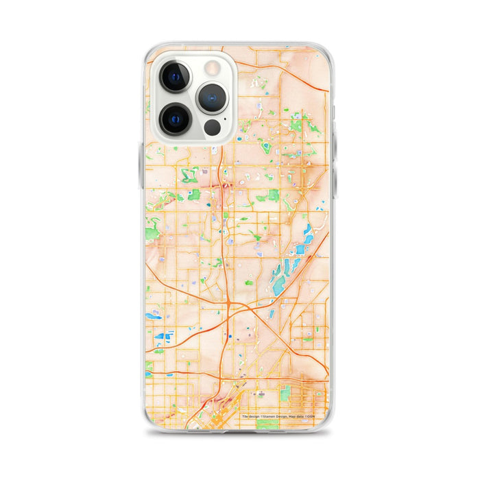 Custom Thornton Colorado Map iPhone 12 Pro Max Phone Case in Watercolor