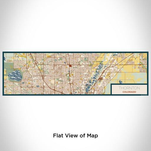 Flat View of Map Custom Thornton Colorado Map Enamel Mug in Woodblock