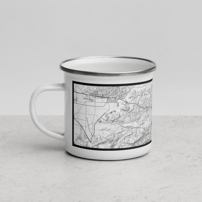 Left View Custom Thousand Oaks California Map Enamel Mug in Classic