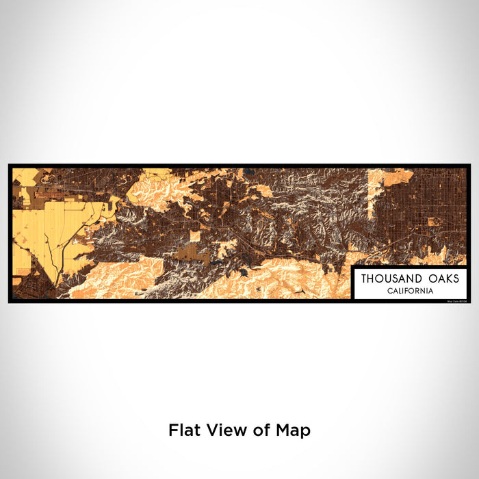 Flat View of Map Custom Thousand Oaks California Map Enamel Mug in Ember