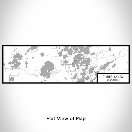 Flat View of Map Custom Three Lakes Wisconsin Map Enamel Mug in Classic