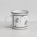 Left View Custom Three Lakes Wisconsin Map Enamel Mug in Classic