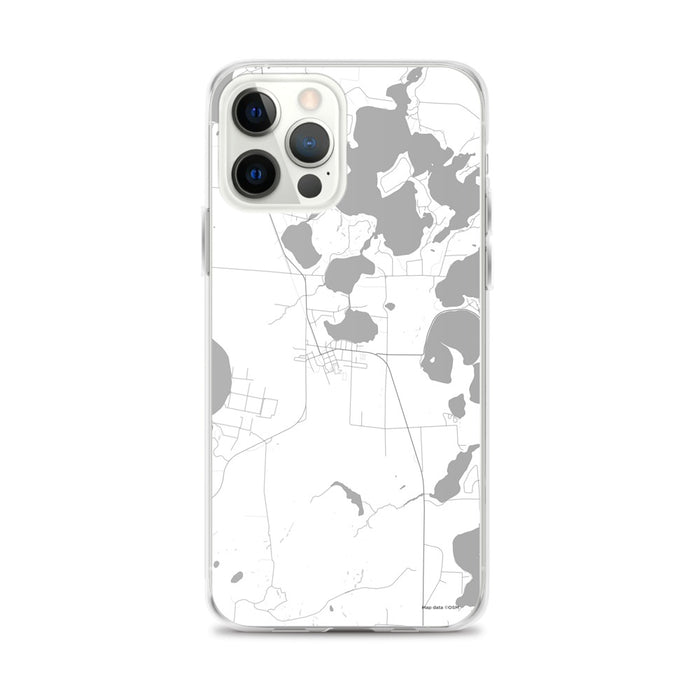 Custom Three Lakes Wisconsin Map iPhone 12 Pro Max Phone Case in Classic
