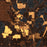 Three Lakes Wisconsin Map Print in Ember Style Zoomed In Close Up Showing Details