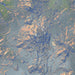 Three Sisters Oregon Map Print in Afternoon Style Zoomed In Close Up Showing Details