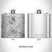 Rendered View of Three Sisters Oregon Map Engraving on 6oz Stainless Steel Flask