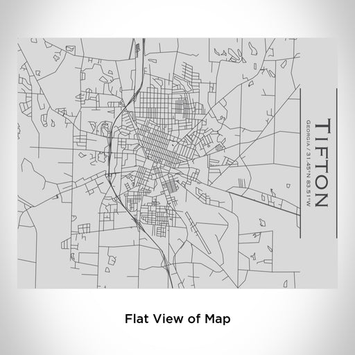 Rendered View of Tifton Georgia Map Engraving on 20oz Stainless Steel Insulated Bottle with Bamboo Top