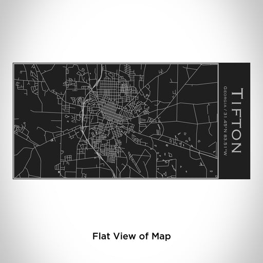 Rendered View of Tifton Georgia Map Engraving on 17oz Stainless Steel Insulated Cola Bottle in Black