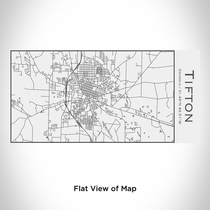 Rendered View of Tifton Georgia Map Engraving on 17oz Stainless Steel Insulated Cola Bottle in White