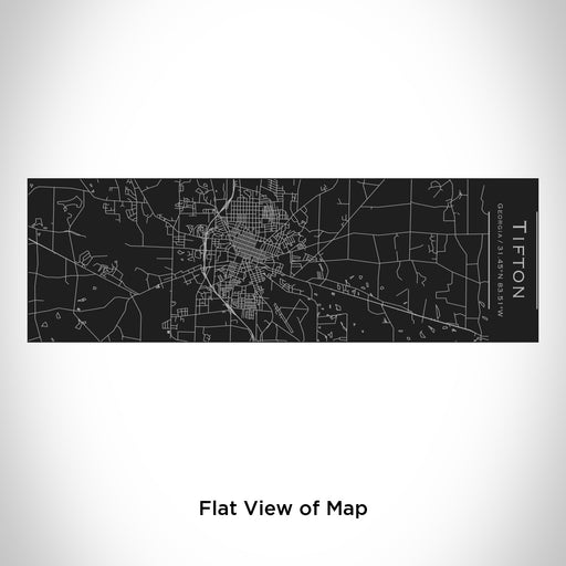 Rendered View of Tifton Georgia Map Engraving on 10oz Stainless Steel Insulated Cup with Sliding Lid in Black
