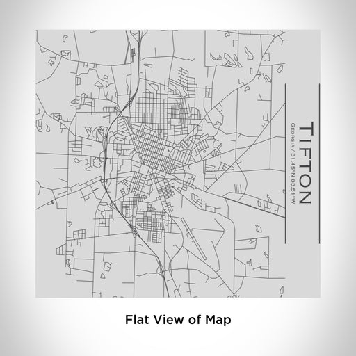 Rendered View of Tifton Georgia Map Engraving on 17oz Stainless Steel Insulated Tumbler
