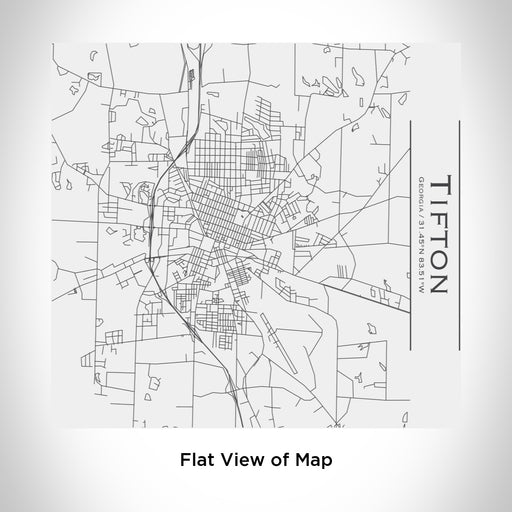 Rendered View of Tifton Georgia Map Engraving on 17oz Stainless Steel Insulated Tumbler in White