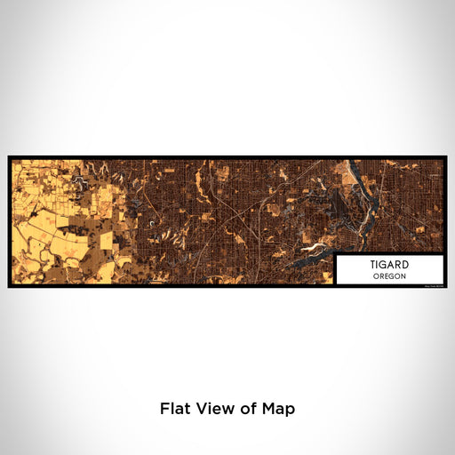 Flat View of Map Custom Tigard Oregon Map Enamel Mug in Ember