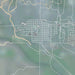 Tillamook Oregon Map Print in Afternoon Style Zoomed In Close Up Showing Details