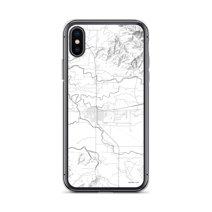 Custom iPhone X/XS Tillamook Oregon Map Phone Case in Classic