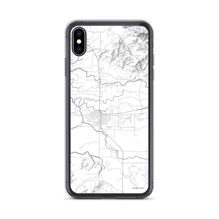 Custom iPhone XS Max Tillamook Oregon Map Phone Case in Classic