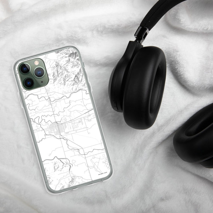 Custom Tillamook Oregon Map Phone Case in Classic on Table with Black Headphones