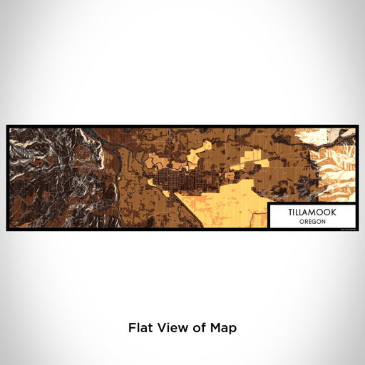 Flat View of Map Custom Tillamook Oregon Map Enamel Mug in Ember