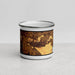 Front View Custom Tillamook Oregon Map Enamel Mug in Ember
