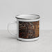 Left View Custom Tillamook Oregon Map Enamel Mug in Ember