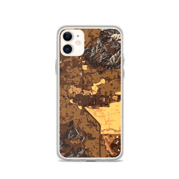 Custom iPhone 11 Tillamook Oregon Map Phone Case in Ember