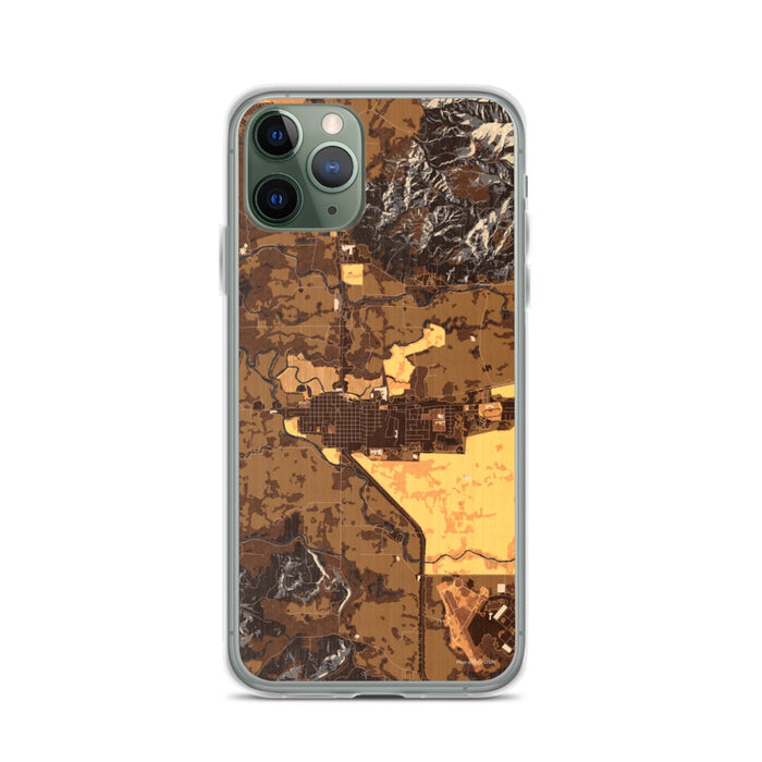 Custom iPhone 11 Pro Tillamook Oregon Map Phone Case in Ember