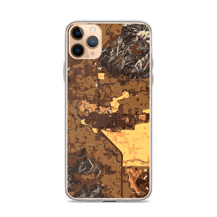 Custom iPhone 11 Pro Max Tillamook Oregon Map Phone Case in Ember