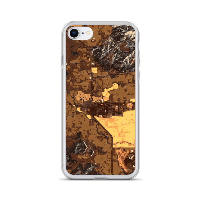 Custom iPhone SE Tillamook Oregon Map Phone Case in Ember