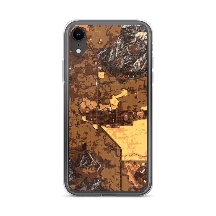 Custom iPhone XR Tillamook Oregon Map Phone Case in Ember