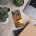 Custom Tillamook Oregon Map Phone Case in Ember on Table with Laptop and Plant