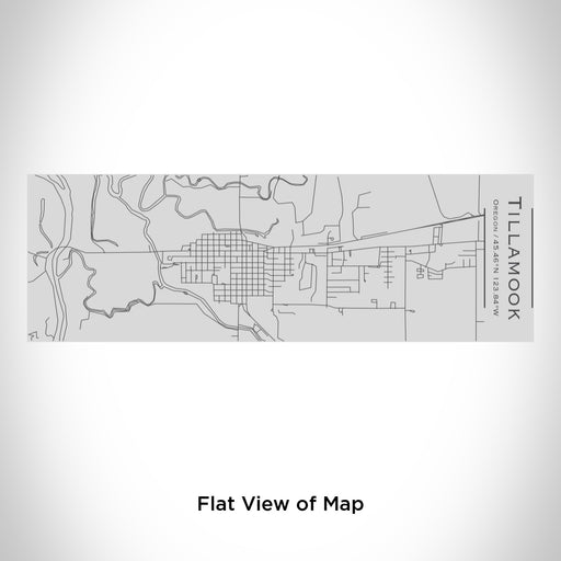 Rendered View of Tillamook Oregon Map Engraving on 10oz Stainless Steel Insulated Cup with Sipping Lid