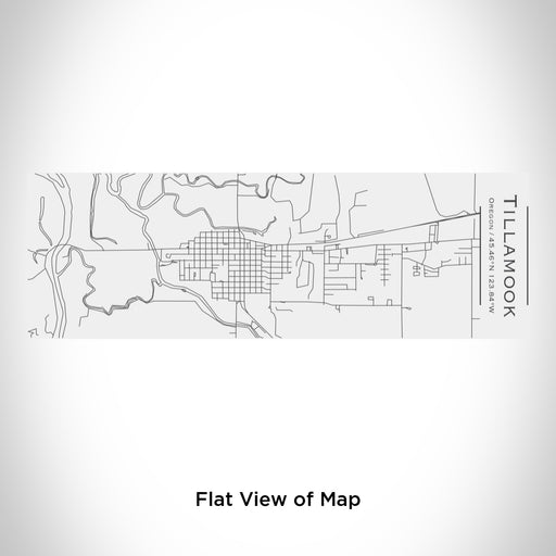 Rendered View of Tillamook Oregon Map Engraving on 10oz Stainless Steel Insulated Cup with Sliding Lid in White