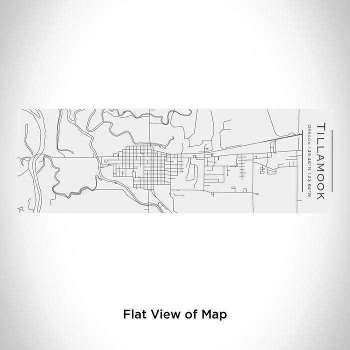 Rendered View of Tillamook Oregon Map Engraving on 10oz Stainless Steel Insulated Cup with Sliding Lid in White