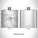 Rendered View of Tillamook Oregon Map Engraving on 6oz Stainless Steel Flask