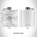 Rendered View of Tillamook Oregon Map Engraving on 6oz Stainless Steel Flask in White