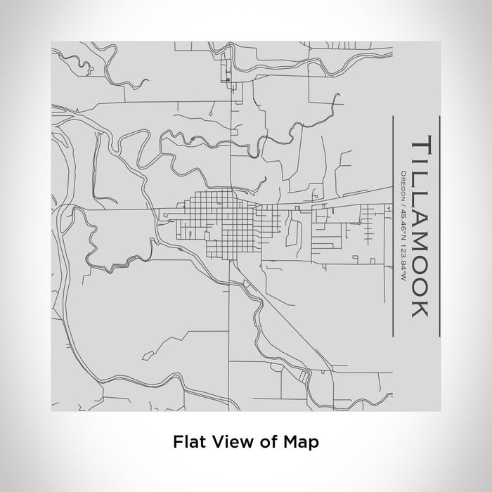 Rendered View of Tillamook Oregon Map Engraving on 17oz Stainless Steel Insulated Tumbler