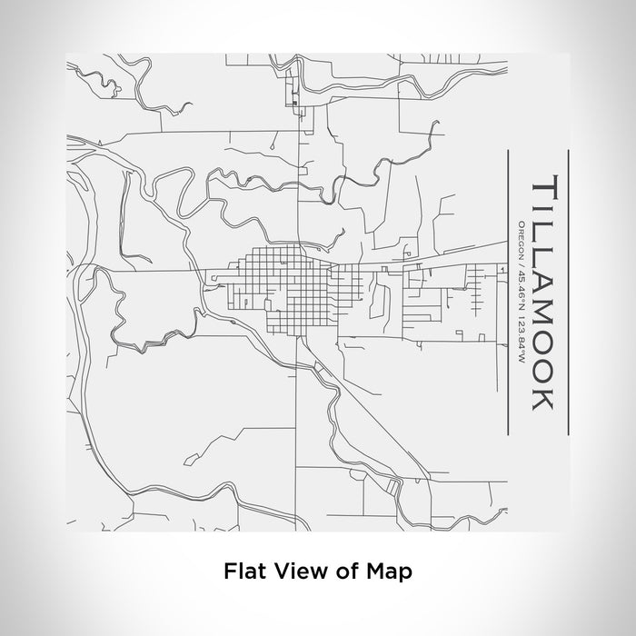 Rendered View of Tillamook Oregon Map Engraving on 17oz Stainless Steel Insulated Tumbler in White