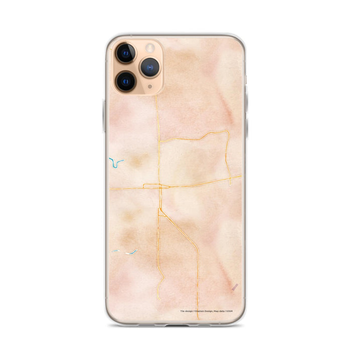 Custom iPhone 11 Pro Max Tillamook Oregon Map Phone Case in Watercolor