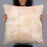 Person holding 22x22 Custom Tillamook Oregon Map Throw Pillow in Watercolor