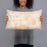 Person holding 20x12 Custom Tillamook Oregon Map Throw Pillow in Watercolor