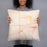 Person holding 18x18 Custom Tillamook Oregon Map Throw Pillow in Watercolor