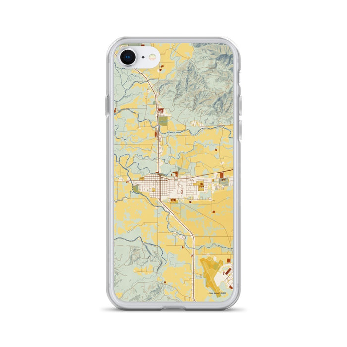 Custom iPhone SE Tillamook Oregon Map Phone Case in Woodblock